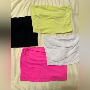 ⭐️ PINK Victoria’s Secret tube top bundle strapless tops sz M elastic support